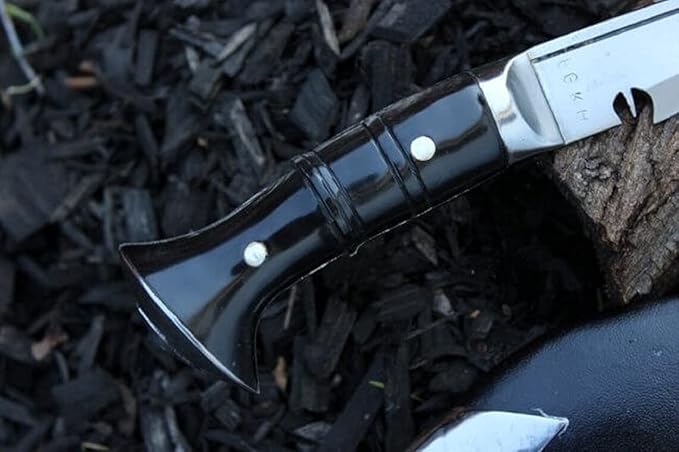 8 Inches Full Tang Service No. 1 Remade Kukri - Nepali Army Issue Khukuri Knife - Hand Forged Oil Tempered Carbon Steel Blade - Ready for Work