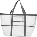 Housoutil 2pcs Portable Beach Toiletry for Toy with Organizers Use Multifunctional Mesh Bag Handle Basket Whitex2pcs 59x36cmx2pcs