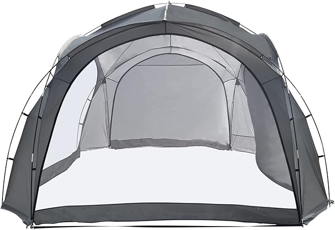 Easy Beach Tent 12 X 12ft Pop Up Canopy UPF50+ Tent with Side Wall Ground Pegs and Stability Poles Sun Shelter Rainproof Waterproof for Camping Trips Backyard Fun Party Or Picnics