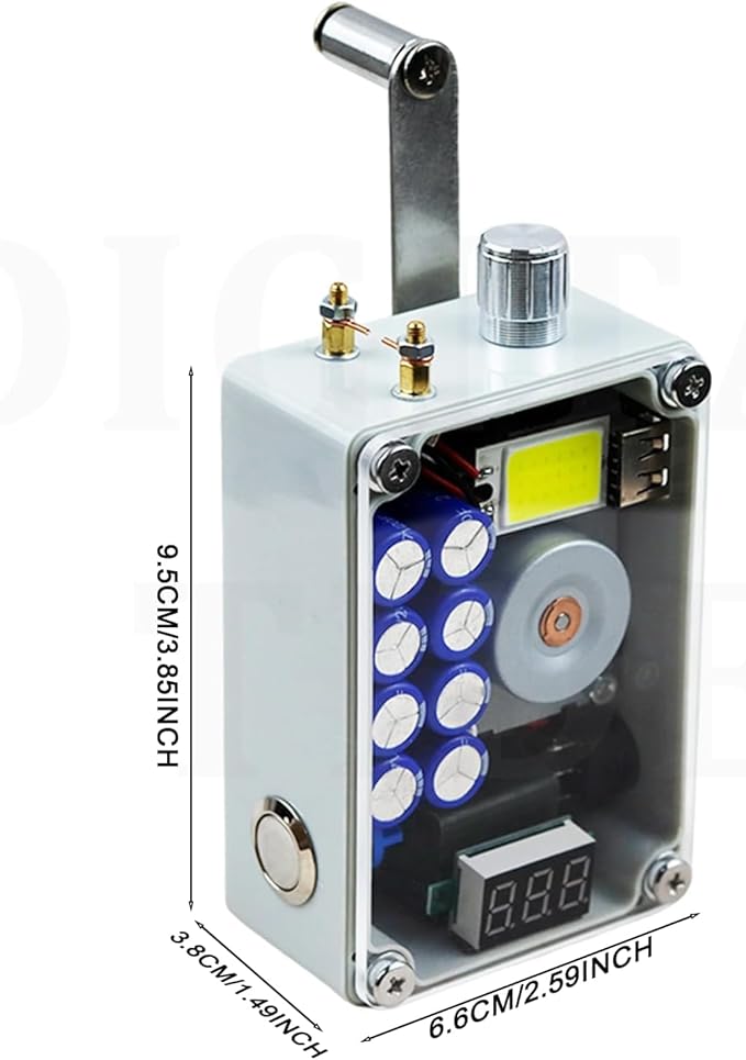 Hand Generator Portable Lighting Ignition Usb Charging Camping Equipment Outdoor Accessories Emergency Tool Hand for 2 Minutes Can Ignite 40-50 Times