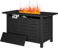 Aoxun 41 Inch Propane Fire Pit–50000 BTU Gas Fire Pit Table with Removable Lid &amp Lava Rocks Rectangle Firepit Table for Outside Patio Deck Backyard Black