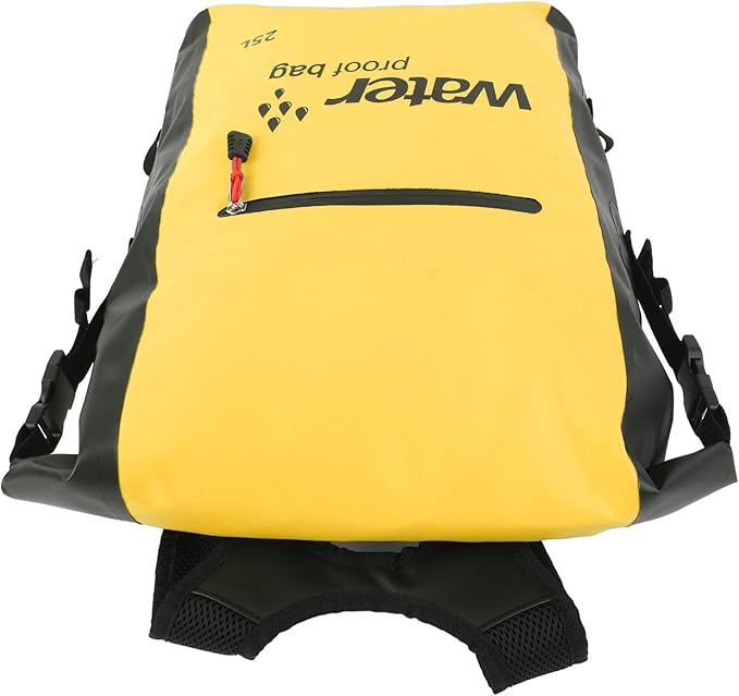 25L Water Dry Bag Wet Dry Separation Hiking Backpack Outdoor Hiking Backpack with Shoulder Strap for Outdoors Activities (Yellow)
