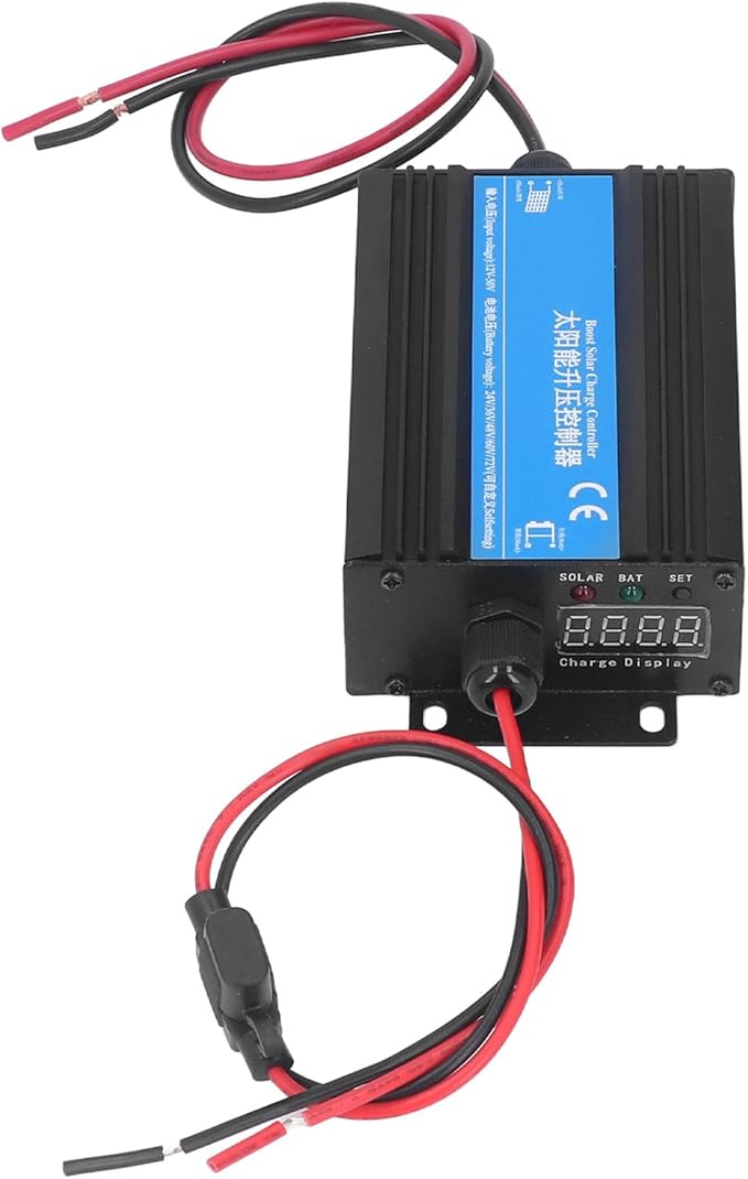 Solar Boost Controller 24V 72V 300W MPPT Solar Charge Controller for Electric Vehicle Advanced MPPT Technology with Dynamic Parameters Display Energy Saving Charger for Solar Pa