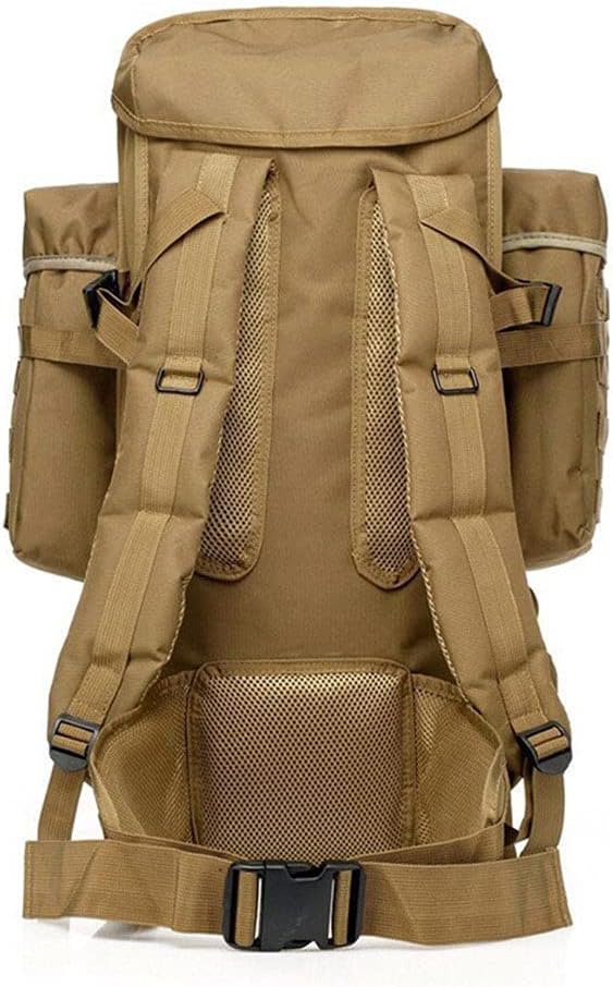 Outdoor Sports Pack Hiking Bag Tactical Rucksack Camo Knapsack Combat Camouflage Tactical Molle Hiking Backpack - Tan