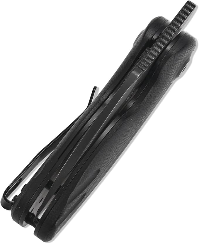 Sitivien ST153 Pocket Folding KnifeSandvik 14C28N Black Stonewashed Blade with G10 HandleChinese Zodiac Series EDC Tool Knifes Utility Knife for Camping Hunting Survival Hiking(Black) … …