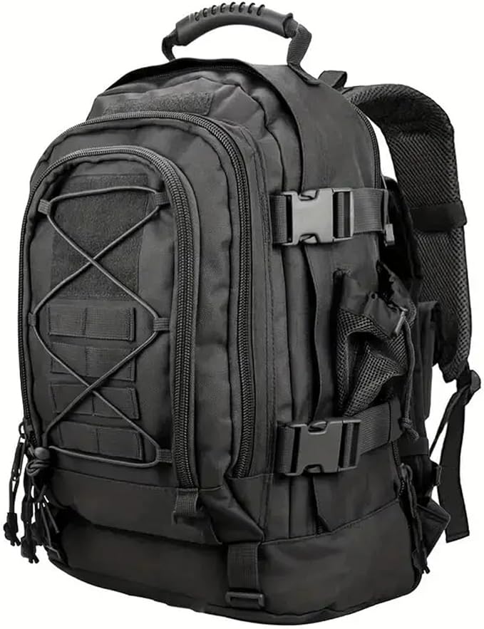 Large tactical military backpack Army Daypack Assault Pack for Men Molle Backpacks Bug Out Bag 3 Day Pack for Hiking Camping Travel Hunting Rucksack Trekking(Black)