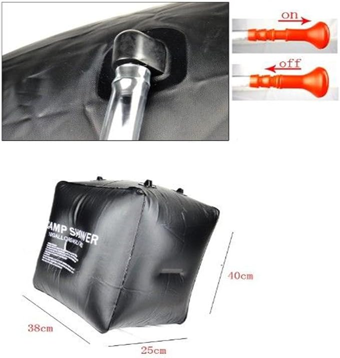 40L Portable Solar Heated Camp Tent Outdoor Camping Hiking Shower Bag