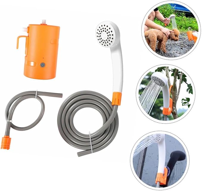 SUPVOX 1Set Shower with Lighting for Outdoor Camping Rechargeable Shower Pump for Car Cleaning Dogs and Outdoor Showers Multi Functional and Convenient