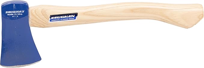 VAUGHAN Sportsman Camp Axe Made in The USA Fits in Tackle Box 10 Inch Hickory Handle VN33301
