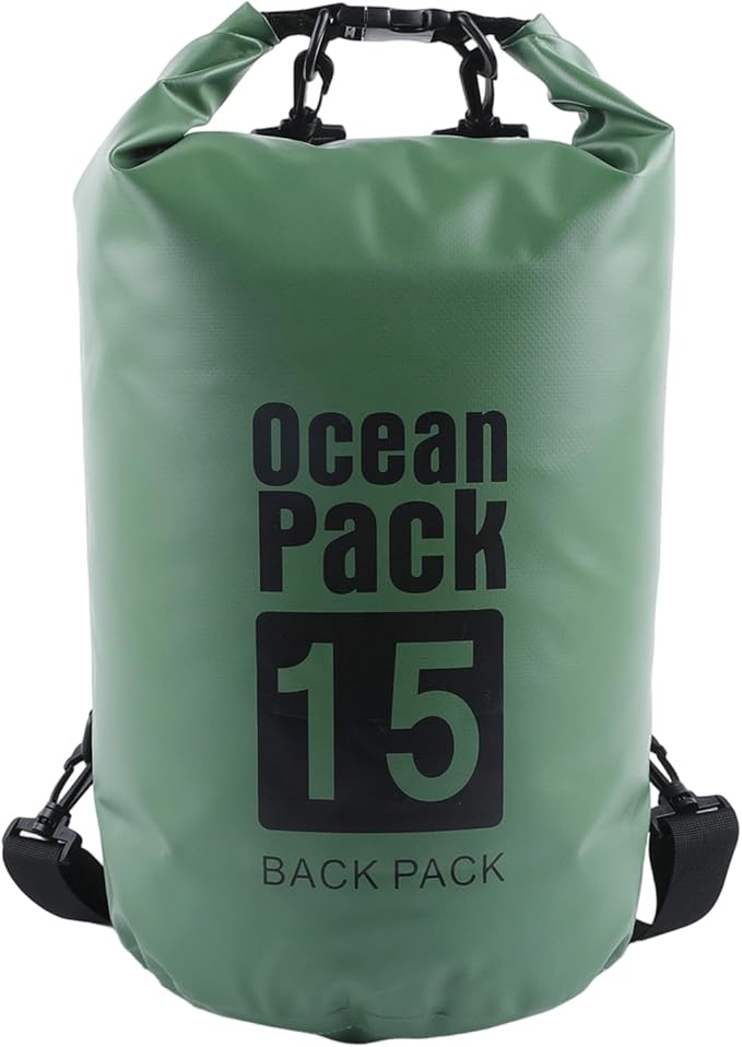 Waterproof PVC Meshes Backpack for Adventure Practical Rope Closure Dry Bag Outdoor Daypack with Shoulder Strap