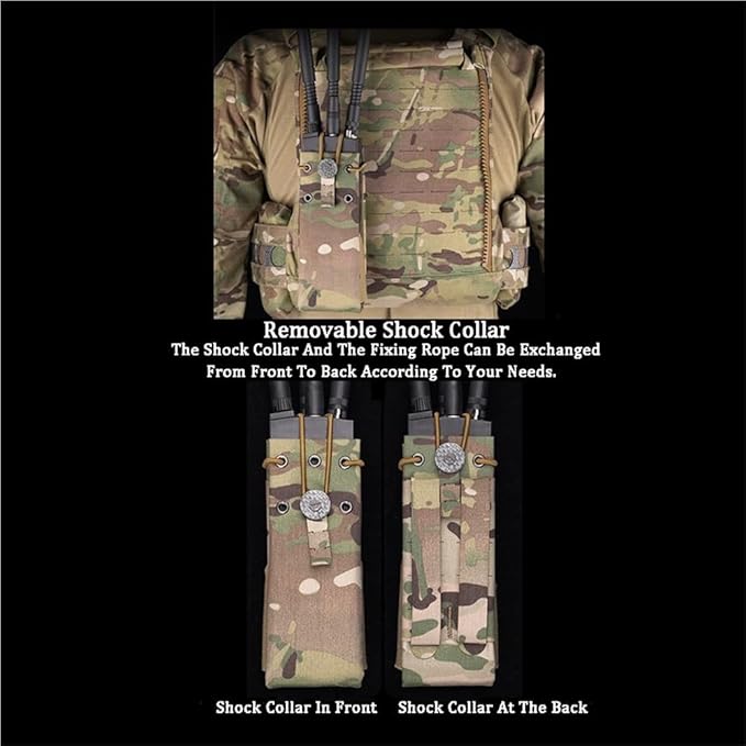 2PCS - F Model Tactical Holder Molle Radio Pouch Universal Radio Bag Adjustable Walkie Talkies Storage Outdoor Sports Duty Belt Pack