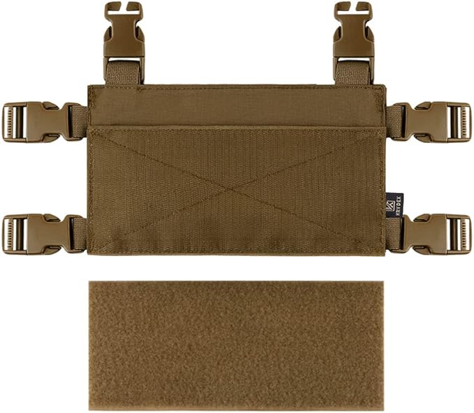 KRYDEX Tactical Drop Pouch Sub Abdominal Carrying Kit Bag and Tactical Placard Coyote Brown