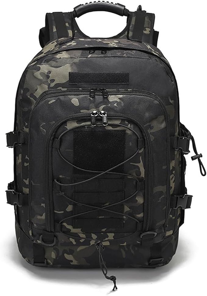 Tactical Backpack Military Army Daypack Assault Pack for Men Molle 3 Day Bag for Hiking Camping Hunting Trekking (Black CP)
