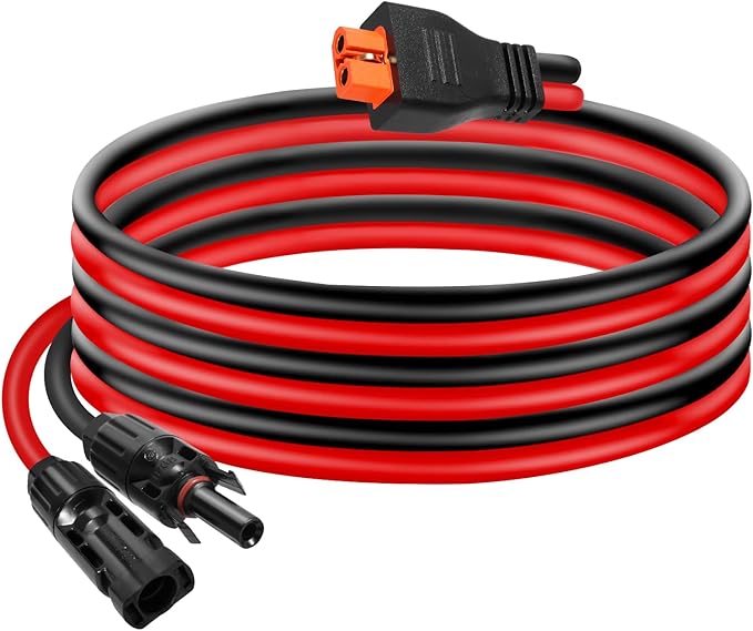 10AWG Tinned Copper Wire XT60i to Solar Panel Connector Extension Cable 10FT – Heavy-Duty Solar to XT60i Cable for RC Batteries Drones Solar Power Systems and Renewable Energy Applications