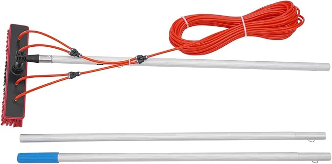 10Ft Reach Solar Panel Cleaning Brush &amp Pole Water Fed Pole KitSuitable for high Windows Cleaning Solar photovoltaic Panel Cleaning and Cleaning Cars Trucks Vans caravans Windows