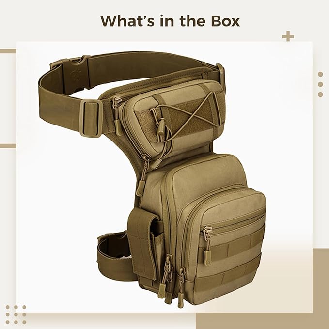 Adjustable Waterproof Thigh Bag Tactical Drop Leg Pouch for Hiking Photography Fishing and Camping