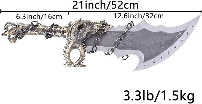Forest Hunting | God of Wars Blades of Chaos Metal God of Wars GOW Blades of Chaos Sword Twin Blades Sword Kraatos Metal Cosplay Weapon Prop 1:1 Replic Viking Gifts Men (Blades of Chaos Sword)