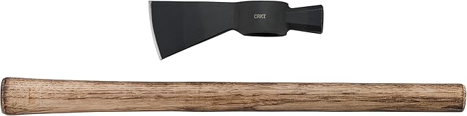 CRKT Chogan Hammer T-Hawk: Outdoor Camping Axe with Hammer Poll Forged Carbon Steel Head Tennessee Hickory Wooden Handle 2724