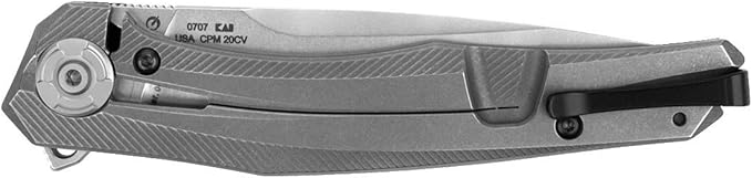 Zero Tolerance 0707 Folding Knife CPM 20CV Blade Steel Tuned Detent System for Smooth Opening 3.5 Inch Drop Point Blade Made in the USA Carbon Fiber