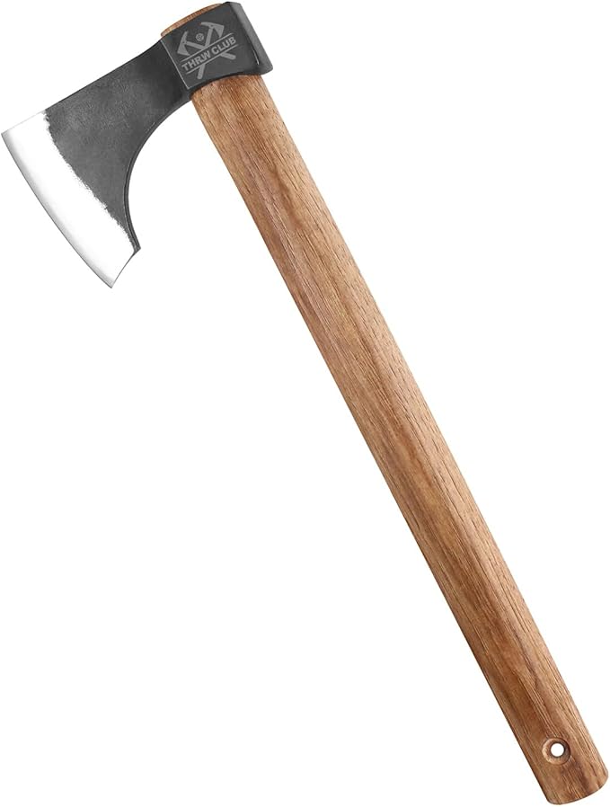 Throwing Axe 18.9 Throwing Axes and Tomahawks with 1065 High Carbon Steel &amp Hickory Wooden Handle Perfect for Axe Throwingg Game Competition and Recreation Gift for Men