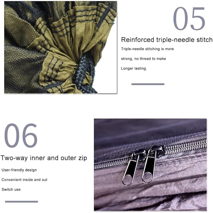 Portable Hammock Standhammock FrameElasticated Automatic Quick-open Ultra-light Nylon with Mosquito Net Hammock Suitable for Travelling and Camping(Army Green)