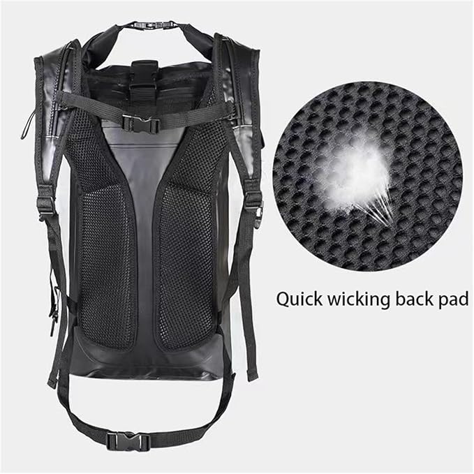 Generic Outdoor PVC Waterproof Dry Backpack Water Floating Bag Roll Top Sack for Kayaking Boating Camping Fishing Surfing (Yellow30L)