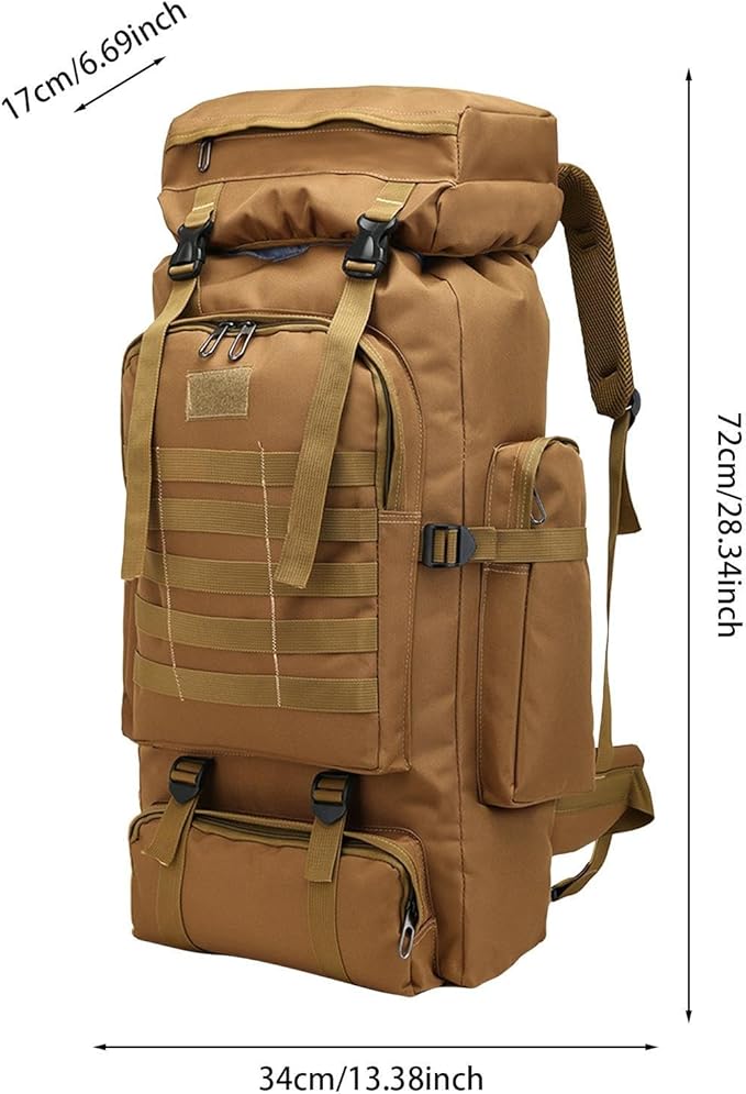 Assault Pack Rucksack – Heavy Duty Bag 600D Oxford Fabric Abrasion Tear Resistant Construction Spacious Organized Storage | Perfect for Outdoor Adventure Travel Mountaineering Field Survival