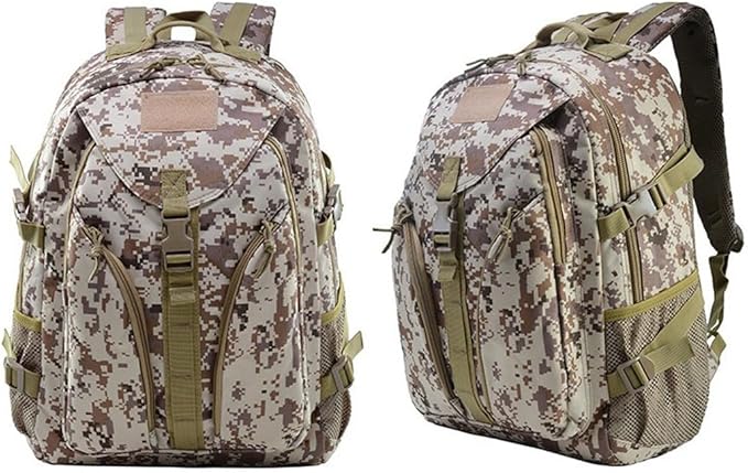 Tactical Backpack Military Hiking Daypacks 3 Day Assault Pack Army Rucksack for Camping Hunting Traveling (Desert Digital)