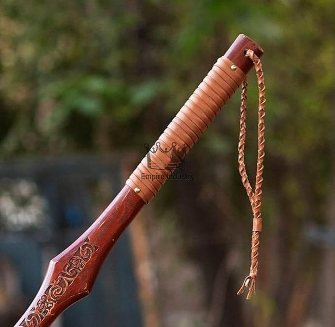 Handmade High Carbon Steel Double Edge Viking Axe - Valhalla Axe with Sheath - Viking Hatchet - Hunting Axe - Rose Wood Handle - Hand Engraved Design by Empire Industry