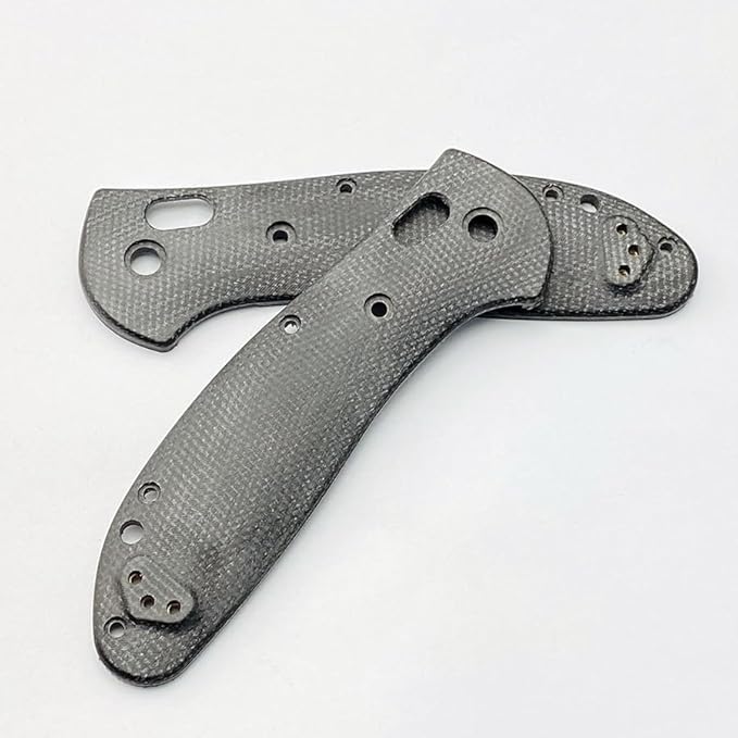 1 Pair Micarta Scales with 3 Sets Screws Fits for Griptilian 551 DIY Replacement Accessory(Black)