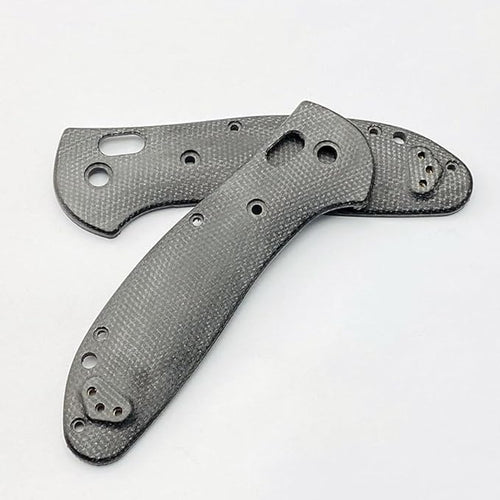 1 Pair Micarta Scales with 3 Sets Screws Fits for Griptilian 551 DIY Replacement Accessory(Black)