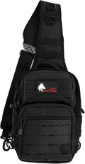 WOLF TACTICAL Men’s Sling Bag - Concealed Carry Lightweight Laser-Cut Molle CCW