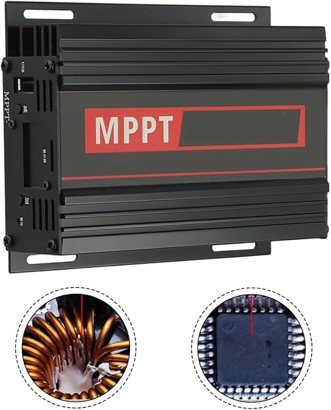 MPPT Solar Charge Controller Boost-800W Aluminum Alloy 12-65V 22A LCD Display Battery for Charger for 24V 36V 48V 60V 72V Solar Systems