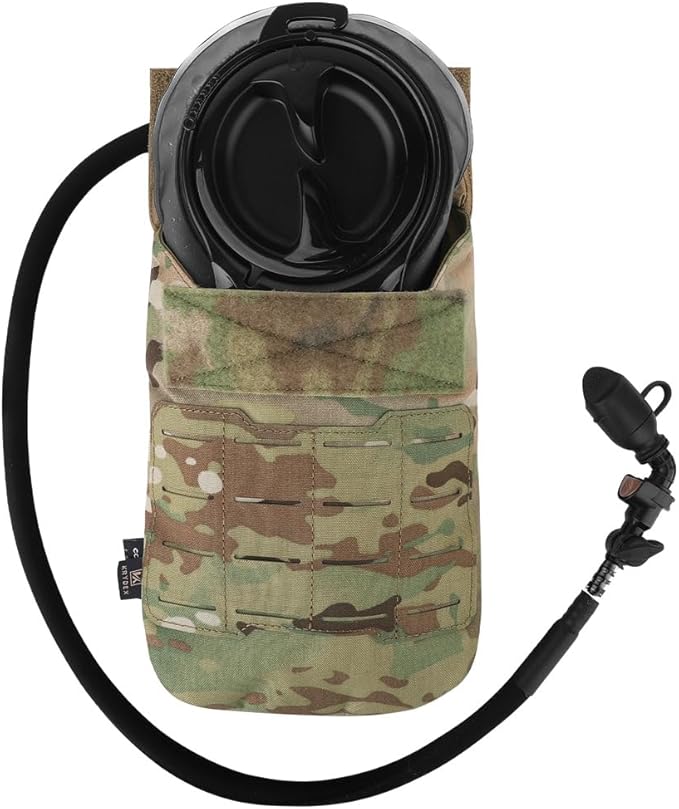 KRYDEX Tactical Molle Hydration Pouch with1.5L Inner Bladder - Low Profile Water Reservoir Bag for Molle Vest Backpack for Cycling Hiking Climbing Hunting