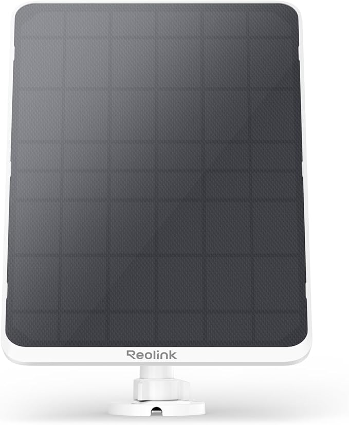 Reolink 12W Solar Panel Non-Stop Solar Power Supply for All Wireless Battery Camera Outdoor Compatible with TrackMix/Argus PT Ultra/Duo 2/Eco Ultra/3 Ultra Waterproof Reolink Solar Panel 3 (White)