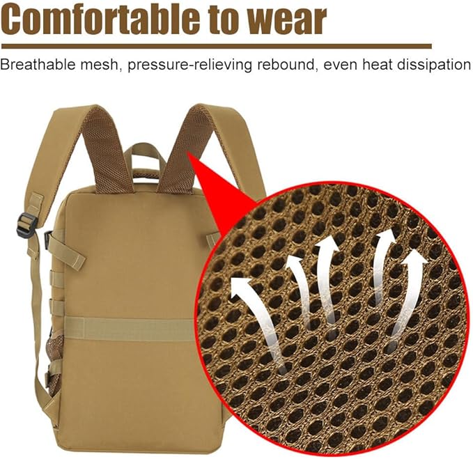 MiOYOOW Outdoor Tactical Backpack Wear Resistant Hiking Backpack Large Capacity Training Bag for Hunting Sports Fishing Travel Camping