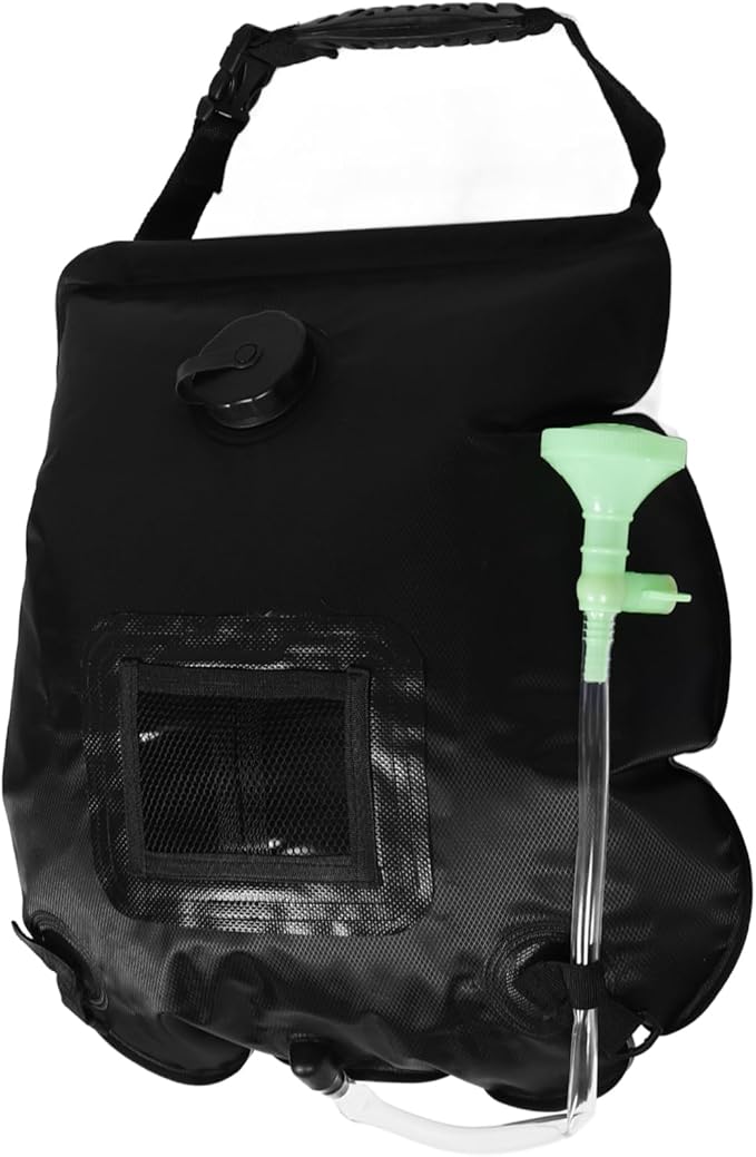 VANZACK Portable Solar Shower Bag Removable Hose and Shower for Outdoor Camping Hiking and Beach Travel Design for Personal Cleaning and Equipment Washing