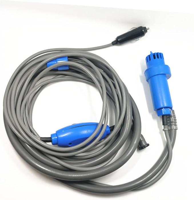 OUNONA 12v Car Charger Portable Camping Shower 2m Hose Water Pump Outdoor/Indoor Use Pet Washing Accessory