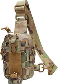 Tactical Sling Front Chest Bag Outdoor Water Bottle Pouch Hiking Trekking Phone Crossbody Climbing Shoulder Backpack Fanny Pack(CP)