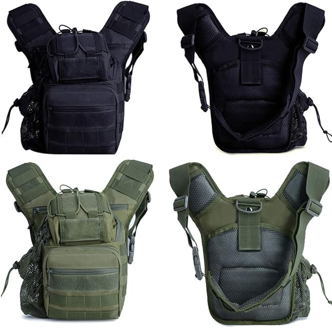 Sunnystacticalgear Outdoor Sports Hiking Sling Bag Shoulder Gear Pack Chest Range Bag Molle Camouflage Tactical Versipack - Green