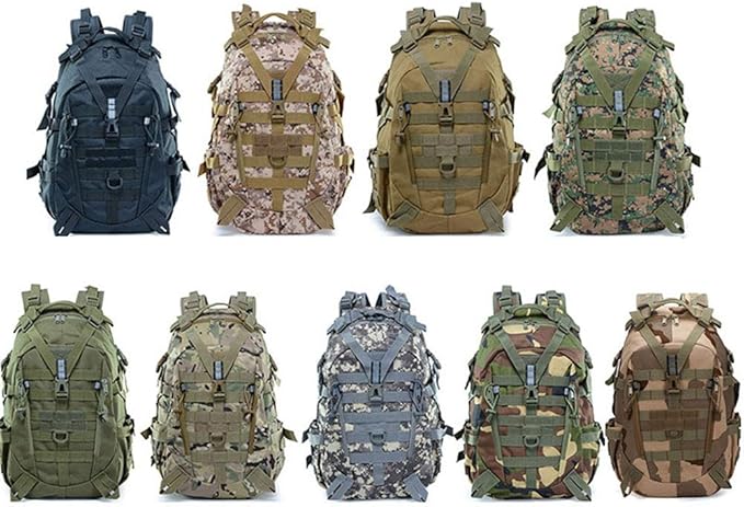 Outdoor Sports Pack Hiking Bag Tactical Rucksack Camo Knapsack Combat Camouflage Tactical 25L Molle Backpack