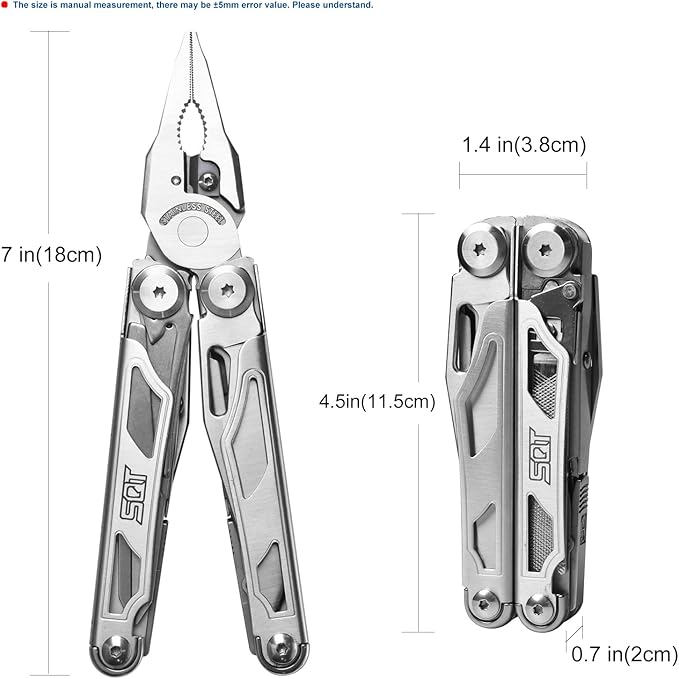 SQT2045 20-in-1 Multitool Foldable &amp Self-Locking Professional Tool for DIY Home Repairs &amp Outdoor Camping Must-Have Gifts for Men Compact &amp Durable-
