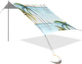 Beach Canopy with Windproof Ropes &amp Sandbags Beach Tent Sun Shade Sun Shelter for Camping Trips Fishing Backyard Fun or Picnics Beach