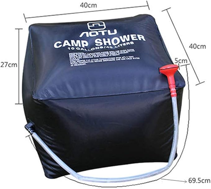 Portable 40L External Portable Heating Solar Shower Bag Water Bathroom Storage Bag for Hiking