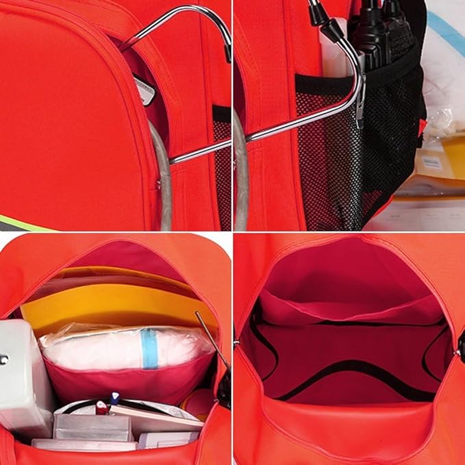 Waterproof Empty First Aid Backpack Emergency Medical Backpacks Belongings Bag First Responder Bag Survival Bags for Hiking and Outdoor