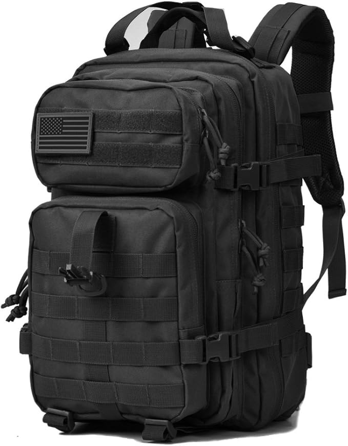 REEBOW GEAR Military Tactical Backpack 3 Day Assault Pack Army Molle Bag Backpacks Rucksack 35L Black