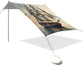 Beach Canopy with Windproof Ropes &amp Sandbags Beach Tent Sun Shade Sun Shelter for Camping Trips Fishing Backyard Fun or Picnics Sailing Boat