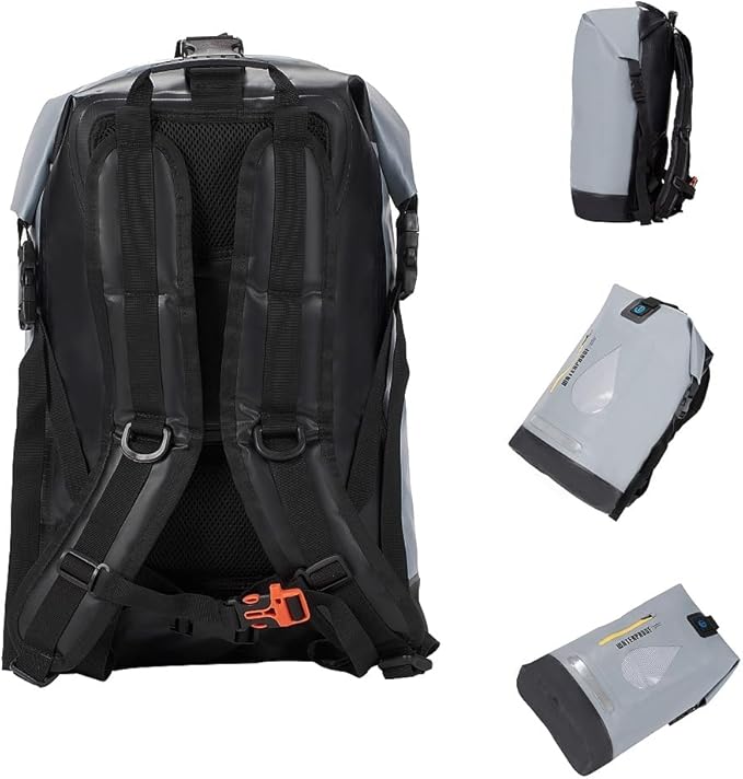 XhuangTech 20L Waterproof Drybag Water Sports Floating Backpack Durable Heavy Duty Duffel Bag for Kayaking Rafting Boating FishingCamping (Gray 20L)