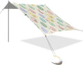 xigua Easter Egg Beach Tent Sun Shelter with Carrying Bag - Silver Coated Oxford Fabric Beach Canopy for Beach Camping Fishing - Includes Windproof Ropes Sandbags &amp Stakes