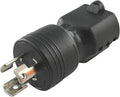 Conntek 30120 UNO Locking Plug NEMA L5-15P to NEMA 5-15R 125-Volt Adapter Black 1PCS/PK